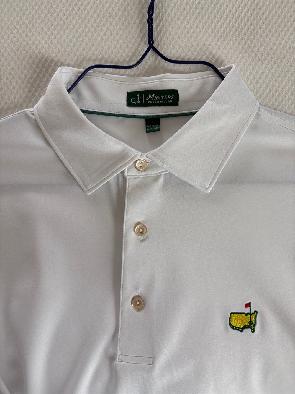 Peter Millar White Short-Sleeve Polo Shirt